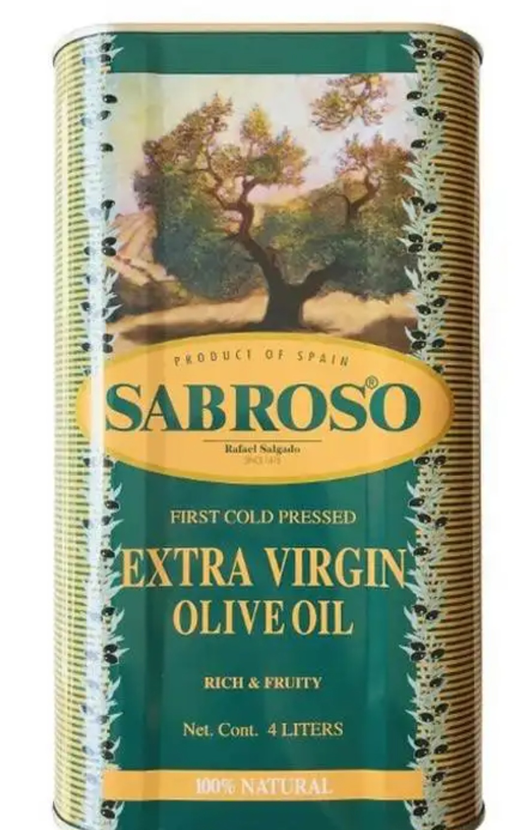 روغن زیتون سابرسو ۴ لیتری فرابکر بابو