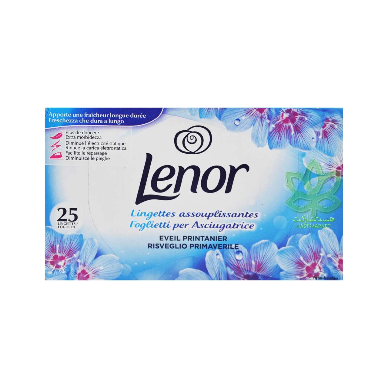 دستمال بهداشتی معطر لنور ۲۵ عددی